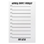 Honey do list customized stationery