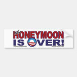 HONEY-MOON-IS-OVER BUMPER STICKER