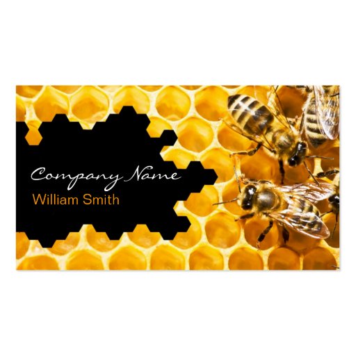 Honey Seller - Beekeeper Business Card Template (front side)