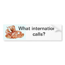 Honeybear on the Phone, "Bears Bears Bears" Bumper Sticker