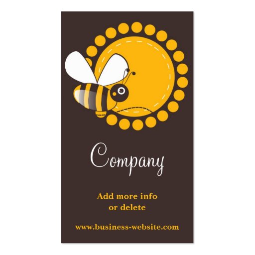 HoneyBee Business Card (front side)