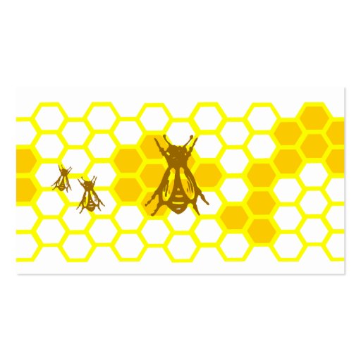 Honeybee Honeycomb Custom Business Cards (back side)