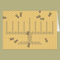 Honeybee menorah cards