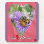 Honeybee on Fall Asters Valentine Mouse Pads