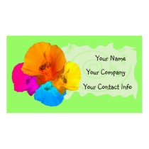 Honeybee Poppy Art Business Card Template