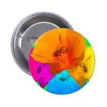 Honeybee Poppy Art Buttons