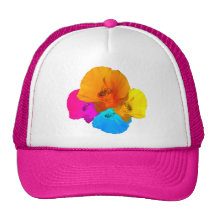 Honeybee Poppy Art Hats