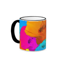 Honeybee Poppy Art Mugs