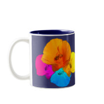 Honeybee Poppy Art Mugs