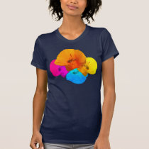 Honeybee Poppy Art Women's Dark Shirts