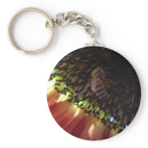 Honeybee Sunflower Keychain