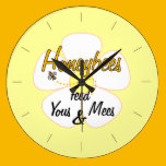 Honeybees feed Yous & Mees (White) - Clock wall clocks