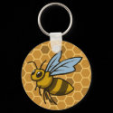 Honeycomb Bumble Bee keychains