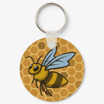 Honeycomb Bumble Bee keychains by weirdfruit Honeycomb Bumble Bee keychains