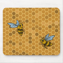 Honeycomb Bumble Bees mousepads