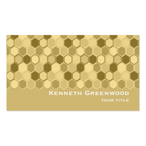 Honeycomb Design Unique Business Card Template (front side)