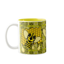 Honeycomb Honeybee Mugs