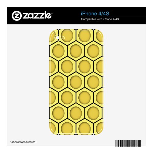 Honeycomb iPhone 4/4S Skin musicskins_skin