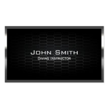 Honeycomb Metal Cells Diving Business Card