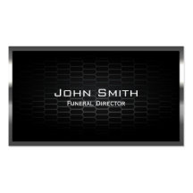 Honeycomb Metal Cells Funeral Business Card