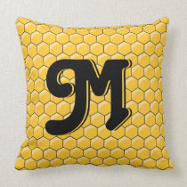 Honeycomb Monogram personalized pillow pillows