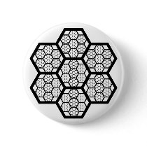 Honeycomb Pattern Button by sjaros Honeycomb Pattern Button