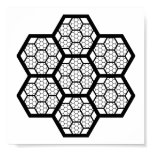 Honeycomb Pattern Print