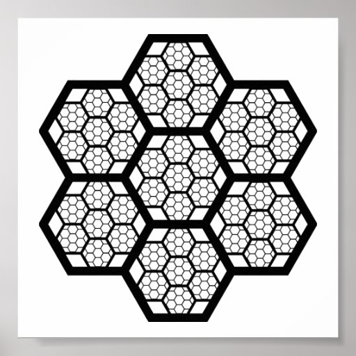 Honeycomb Pattern Print | Zazzle