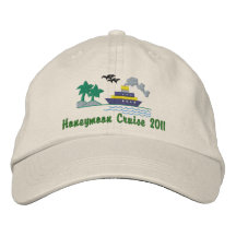 Honeymoon Cruise Customizable Hat Embroidered Baseball Cap