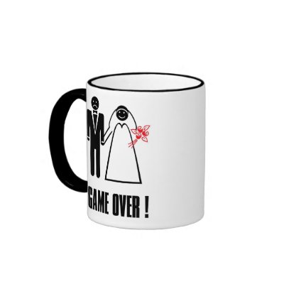 Honeymoon Engagement Wedding Mug Gift Game Over by aliaks