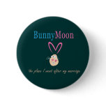 Honeymoon Rabbit Pinback Button