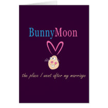 Honeymoon Rabbit Greeting Card