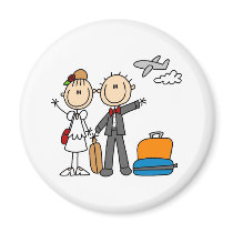 Honeymoon Time For The Bride And Groom Magnet