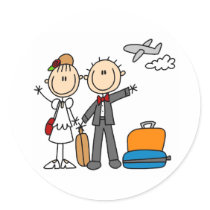 Honeymoon Time For The Bride And Groom Sticker by stick_figures Honeymoon Time For The Bride And Groom Sticker