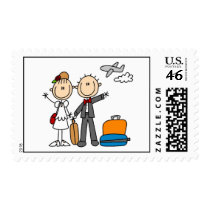 Honeymoon Wedding Postage Stamps