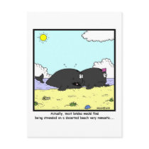Honeymoon: Whale Cartoon Post Card