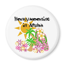 Honeymooning in Aruba Refrigerator Magnets