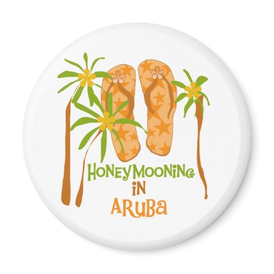 Honeymooning in Aruba Magnet