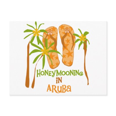 Honeymooning in Aruba Postcard