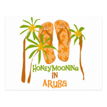 Honeymooning in Aruba Postcard
