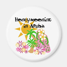 Honeymooning in Aruba Refrigerator Magnets