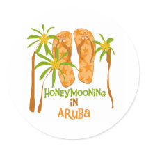 Honeymooning in Aruba Sticker