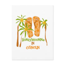 Honeymooning in Cancun Postcard by weddingsareus Honeymooning in Cancun Postcard