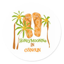 Honeymooning in Cancun Sticker