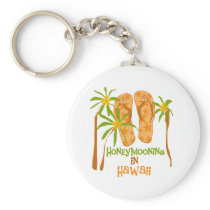 Honeymooning in Hawaii Keychain 