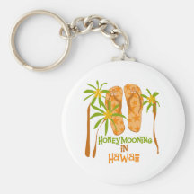 Honeymooning in Hawaii Keychain 