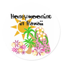Honeymooning in Hawaii stickers by weddingsareus Honeymooning in Hawaii stickers