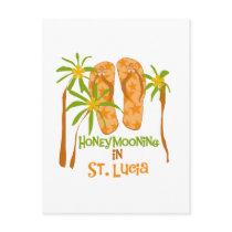 Honeymooning in St. Lucia Postcard by weddingsareus Honeymooning in St. Lucia Postcard