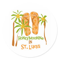 Honeymooning in St. Lucia Sticker