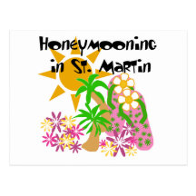 Honeymooning in St. Martin Post Card